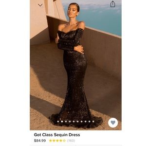 Black Sequin Dress